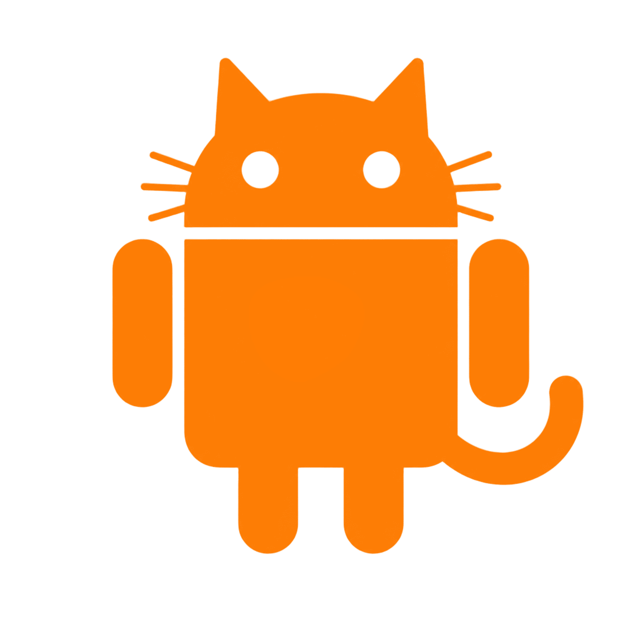 Mascota Android con rasgos de gato para Play Store